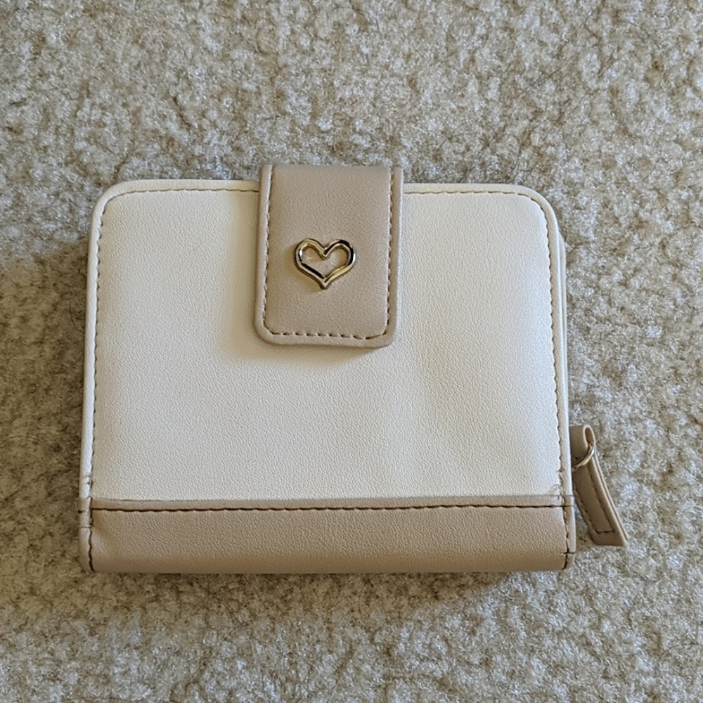 Cream and tan wallet